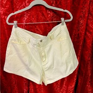 White Denim Shorts